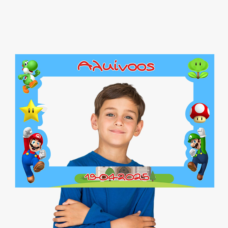Κάδρο Photobooth Super Mario για φωτογραφίες/ 60cm*40cm