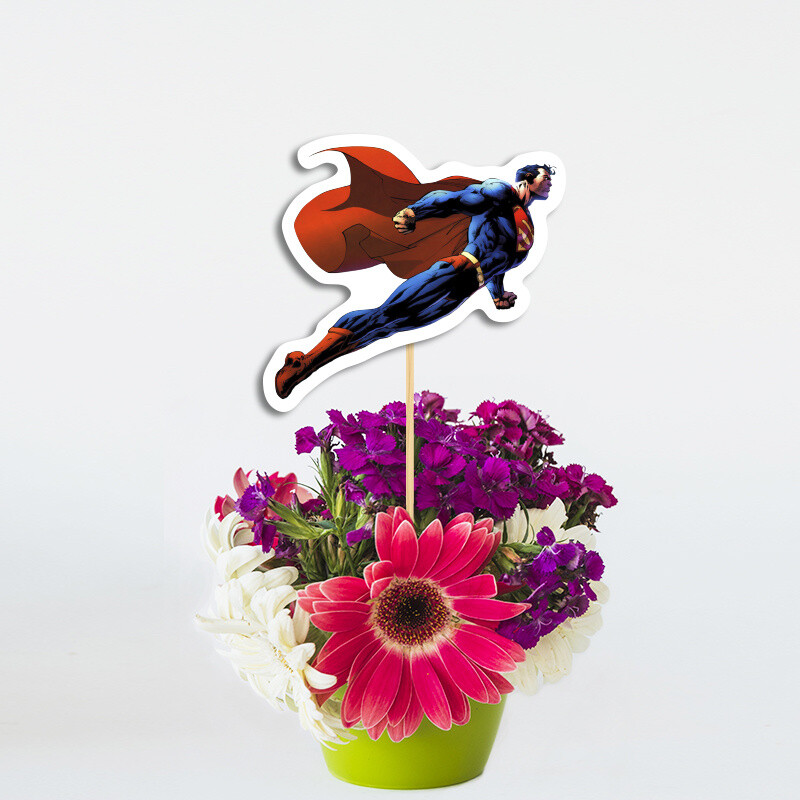 Topper Διακοσμητικό Superman χάρτινο/ 20cm