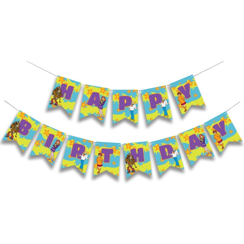Γιρλάντα Γράμματα Scooby-Doo Happy Birthday