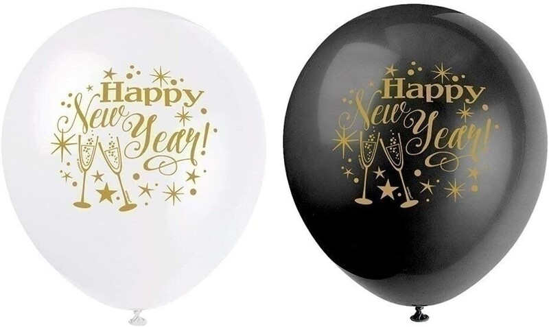 Μπαλόνια Λατέξ Glittering New Year 12 /  8 τμχ