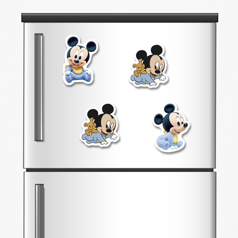 Ξύλινα μαγνητάκια Baby Mickey 5cm/ 4τμχ