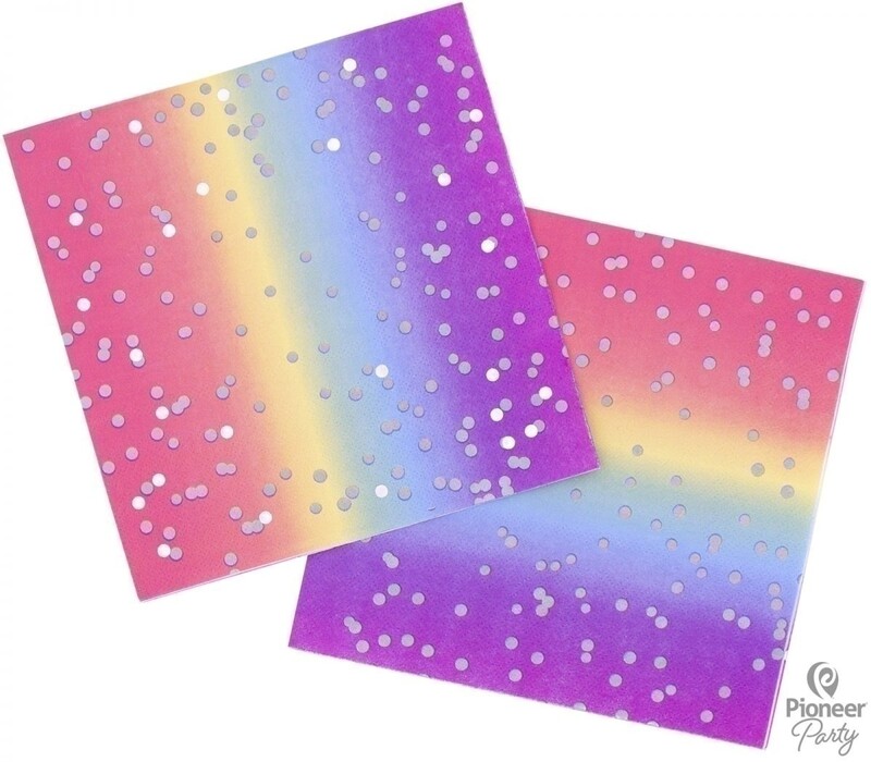 Χαρτοπετσέτες φαγητού 33εκ Rainbow Ombre /16 τεμ - Pride