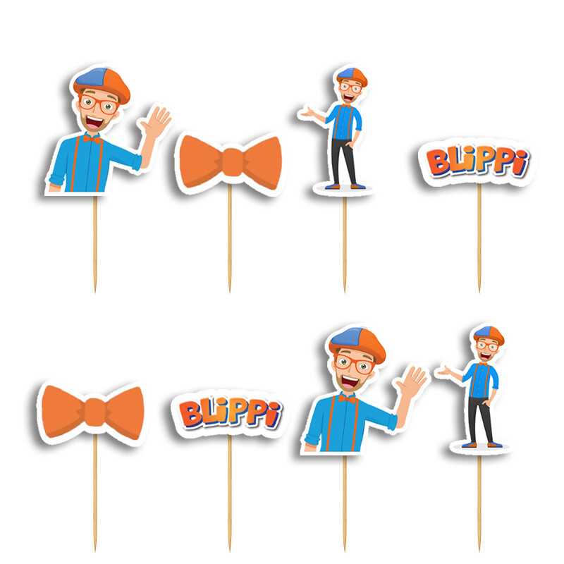 Cupcake toppers Blippi 10cm / 8τμχ