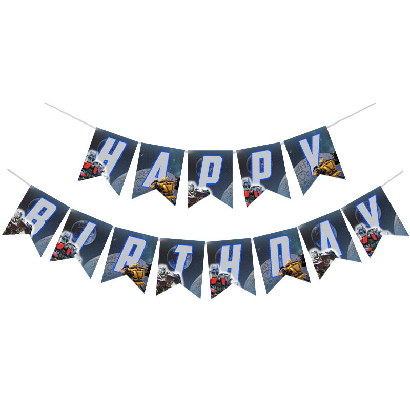 Γιρλάντα Γράμματα Transformers Happy Birthday