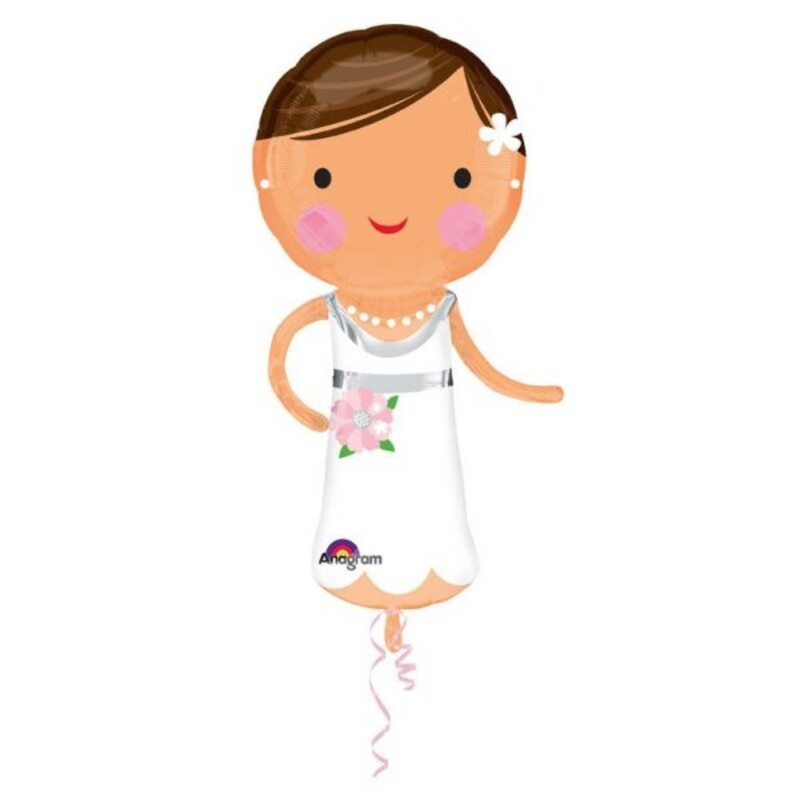 Μπαλ. Φοιλ Σχήμα Lovely Bride/wedding 10εκ.