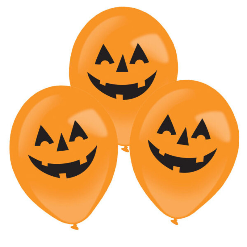 Μπαλόνια λάτεξ 11 LED Halloween Κολοκύθα / 4 τεμ