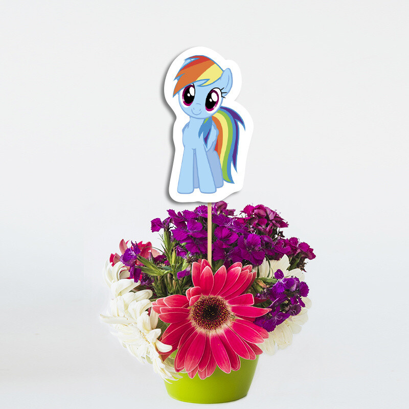 Διακοσμητικό Τοππερ My Little Pony χάρτινο για το τραπέζι/ 20cm
