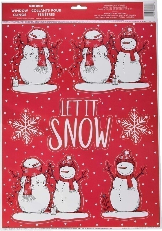 Διακόσμηση Παραθύρου Χιονάνθρωπος /snowman 30 x 43 εκ