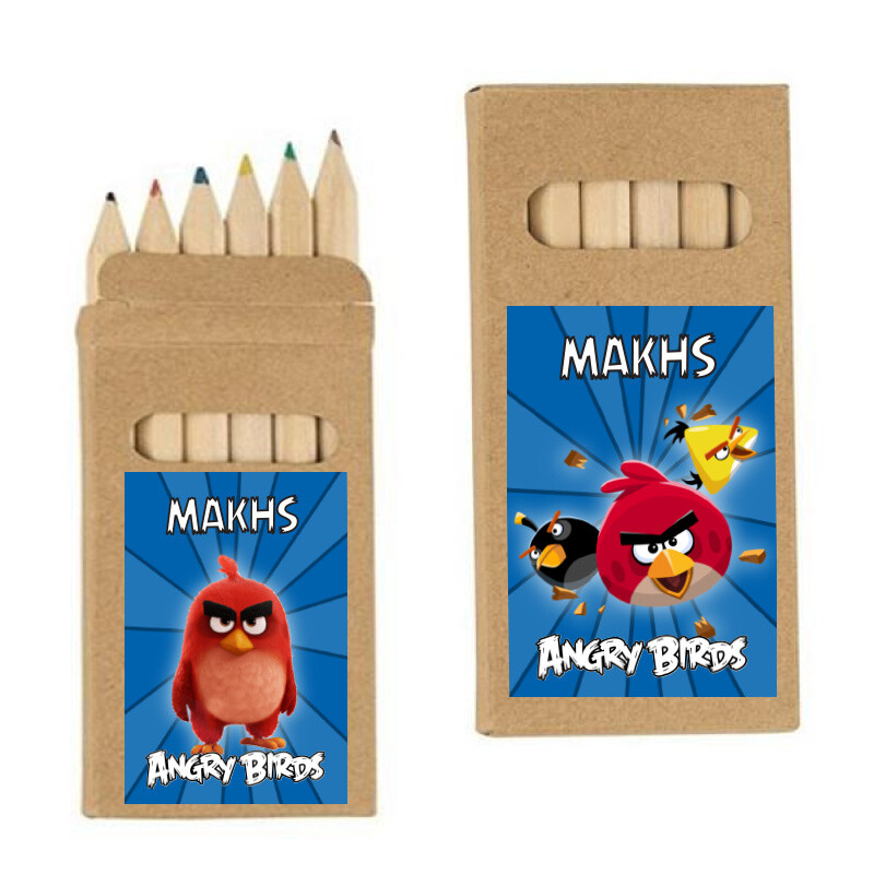 Ξυλομπογιές Angry Birds με όνομα