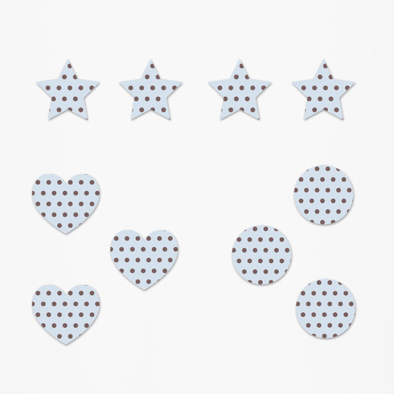 Ξύλινα διακοσμητικά Αρκουδάκι για Αγόρι Pattern mix/ 10τμχ(2cm)
