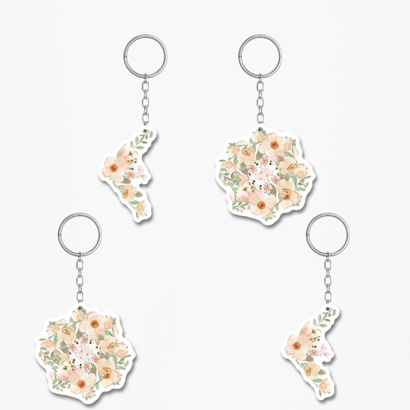 Ξύλινα Μπρελόκ Boho Birthday 5cm/ 4τμχ