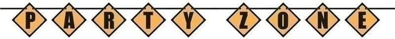 Γιρλάντα Construction Party Zone Block Banner