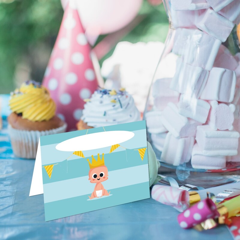 Καρτελάκι Μπουφέ 1st Birthday Boy/ 6τμχ