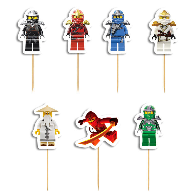 Cupcake toppers Ninjago 10cm / 8τμχ