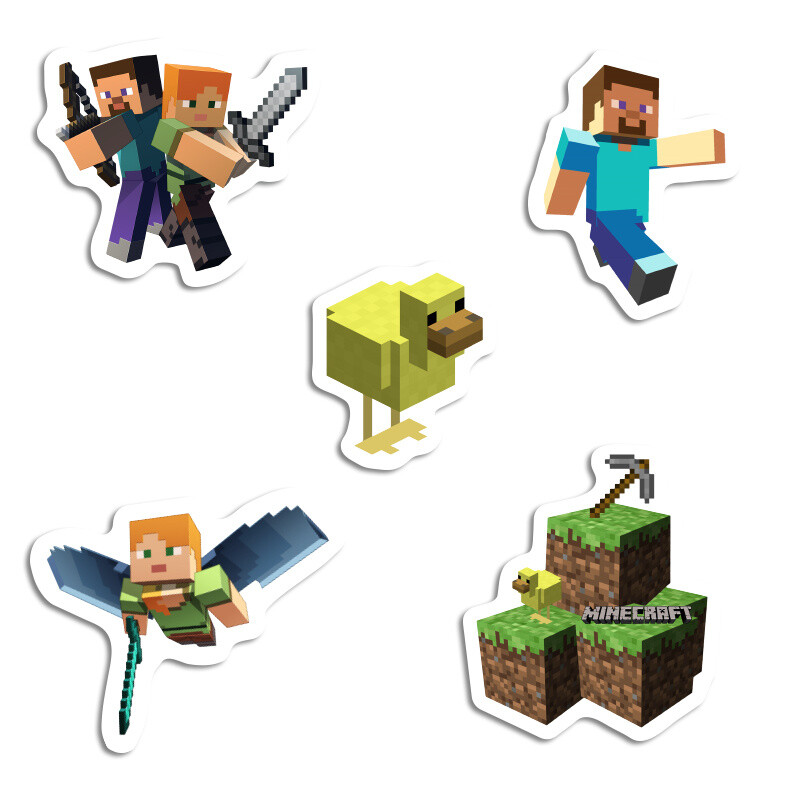 Αυτοκόλλητα Minecraft 10cm / 8τμχ
