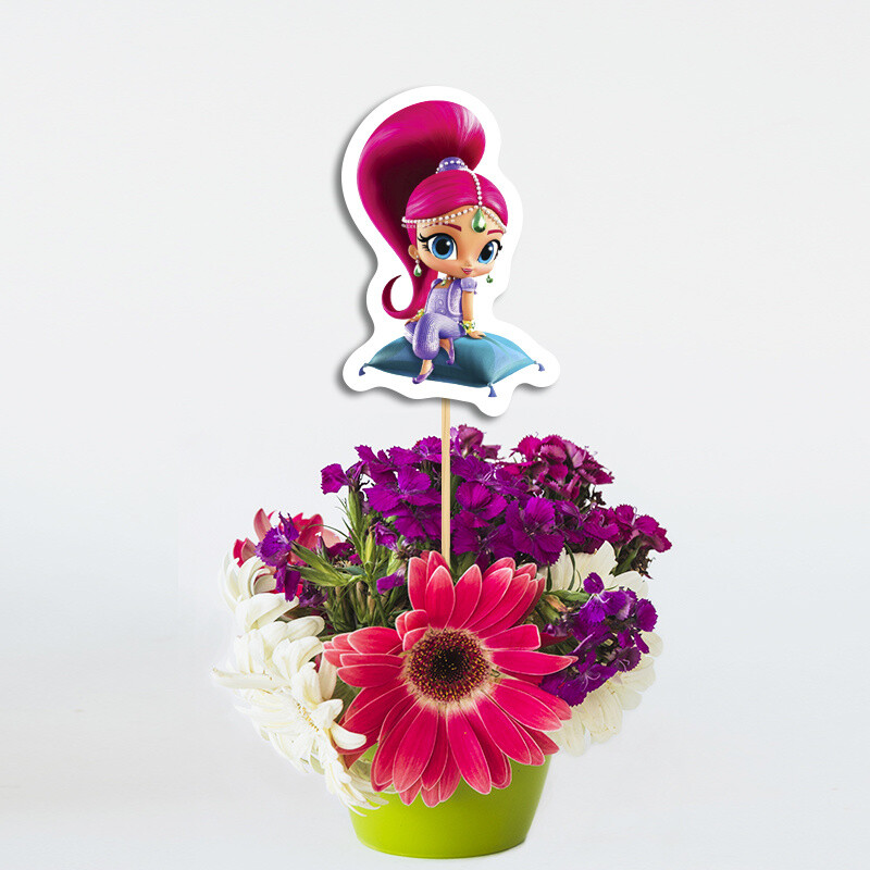 Topper Διακοσμητικό Shimmer & Shine χάρτινο/ 20cm