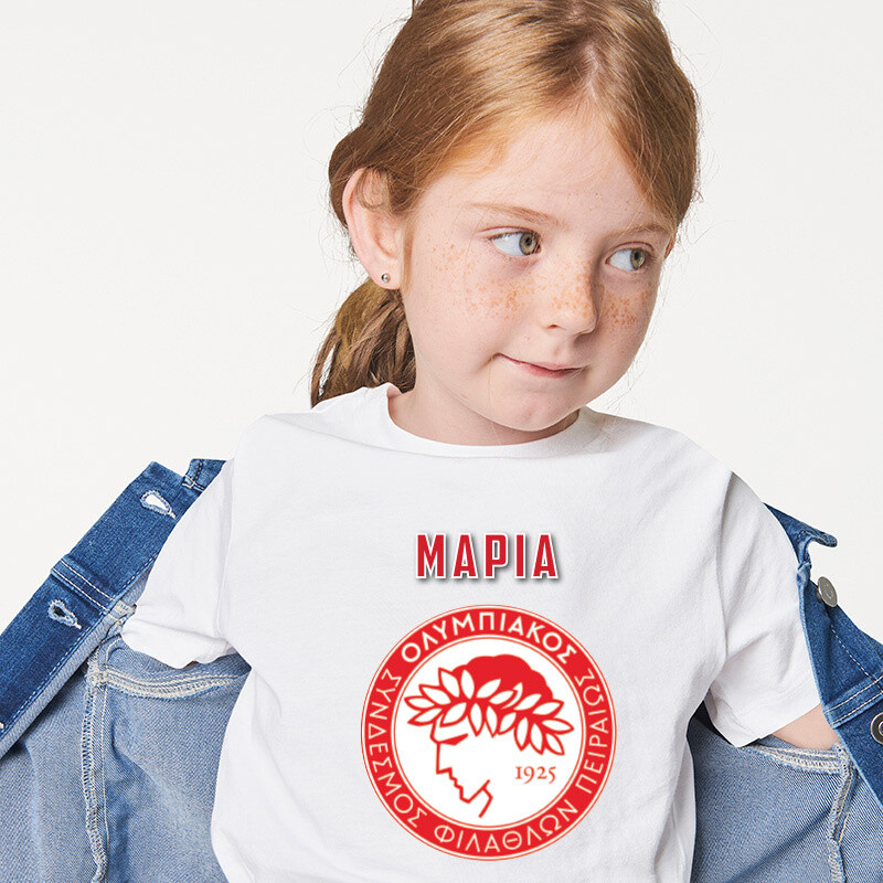 Παιδικό T-shirt Ολυμπιακός για κορίτσι με όνομα