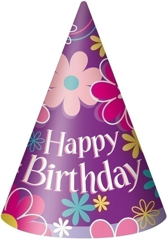 Καπελάκια Birthday Blossoms Party / 8 τεμ