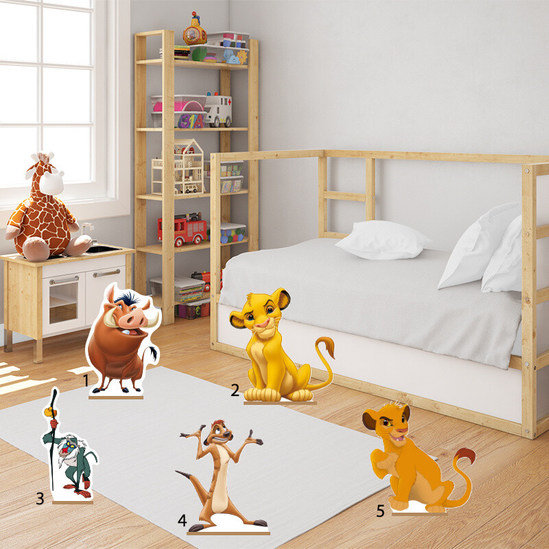Διακοσμητική φιγούρα Lion King 50cm Ξύλινη με βάση/1 τμχ