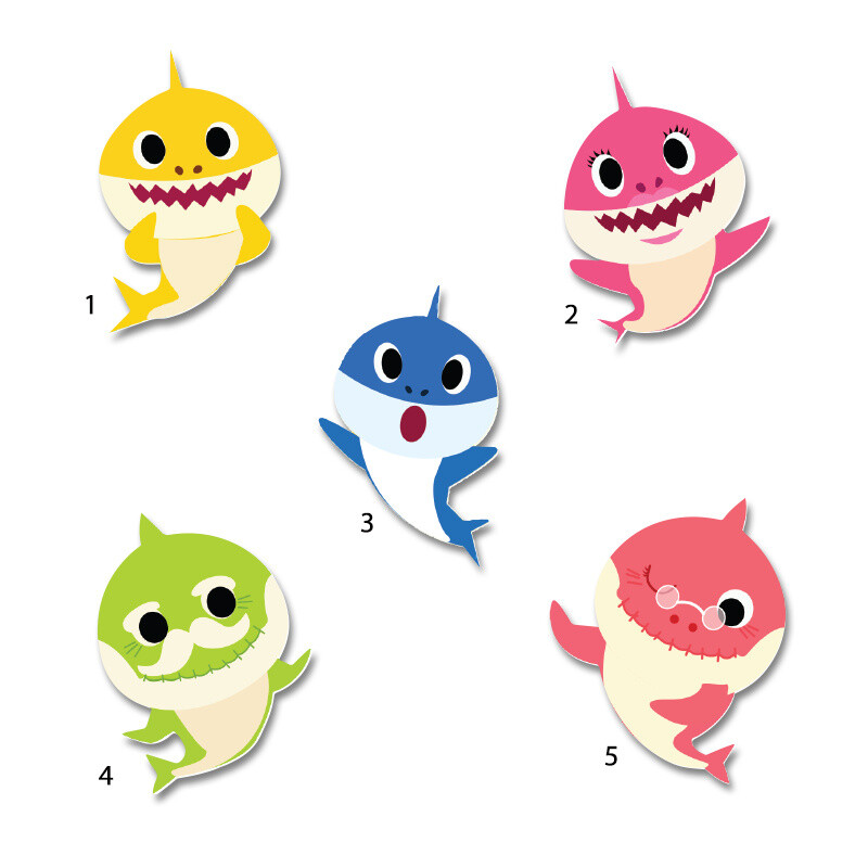Διακοσμητική φιγούρα Baby Shark 5cm Ξύλινη/1τμχ