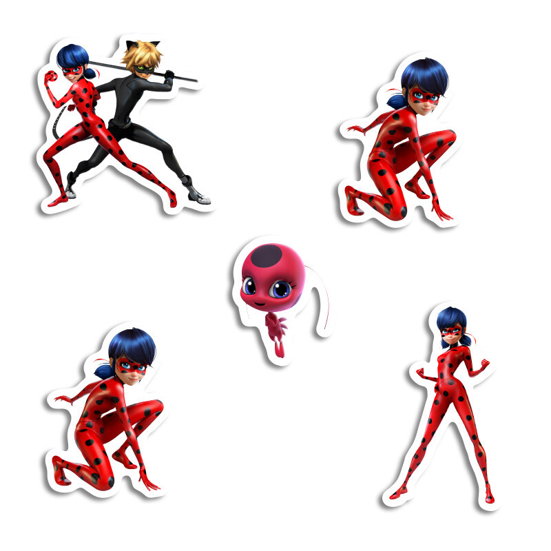 Αυτοκόλλητα Miraculous LadyBug 10cm / 8τμχ