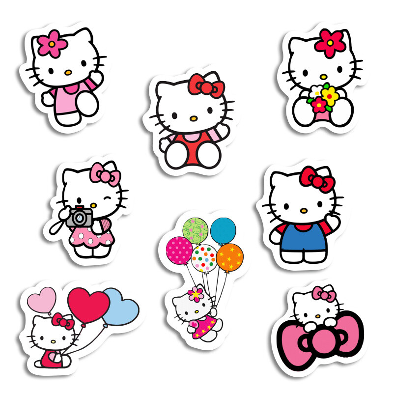Αυτοκόλλητα Hello Kitty 10cm / 8τμχ