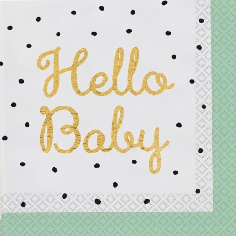 Χαρτοπετσέτες φαγητού 33εκ Hello Baby /16 τεμ