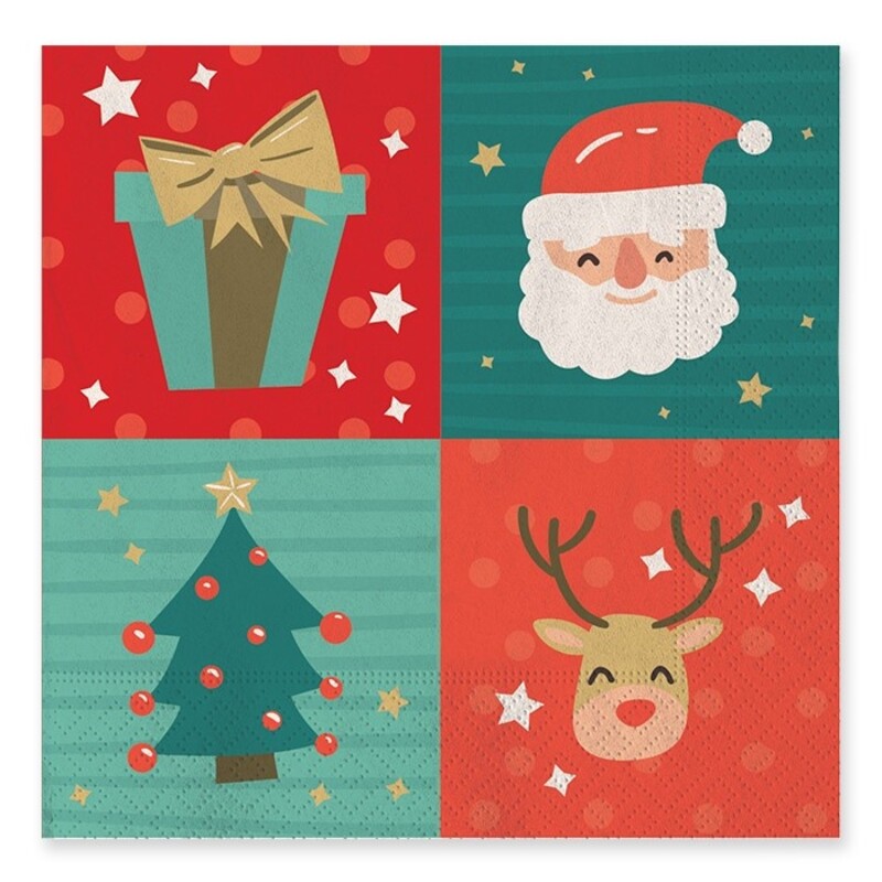 Χαρτοπετσέτες 33 x 33 εκ Funny Christmas / 20 τμχ