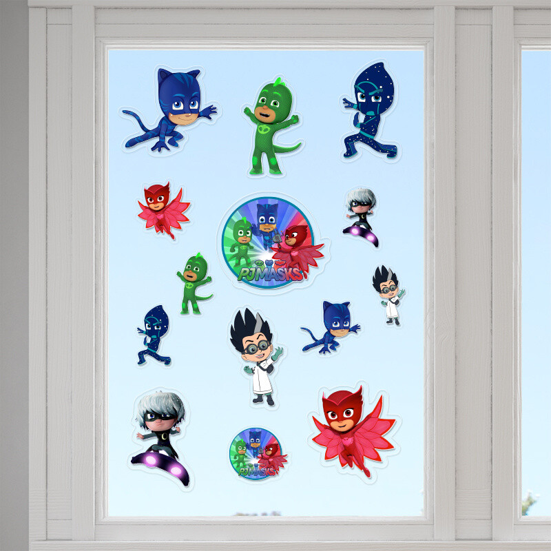 Αυτοκόλλητα τζαμιού PJ Masks /10 τμχ