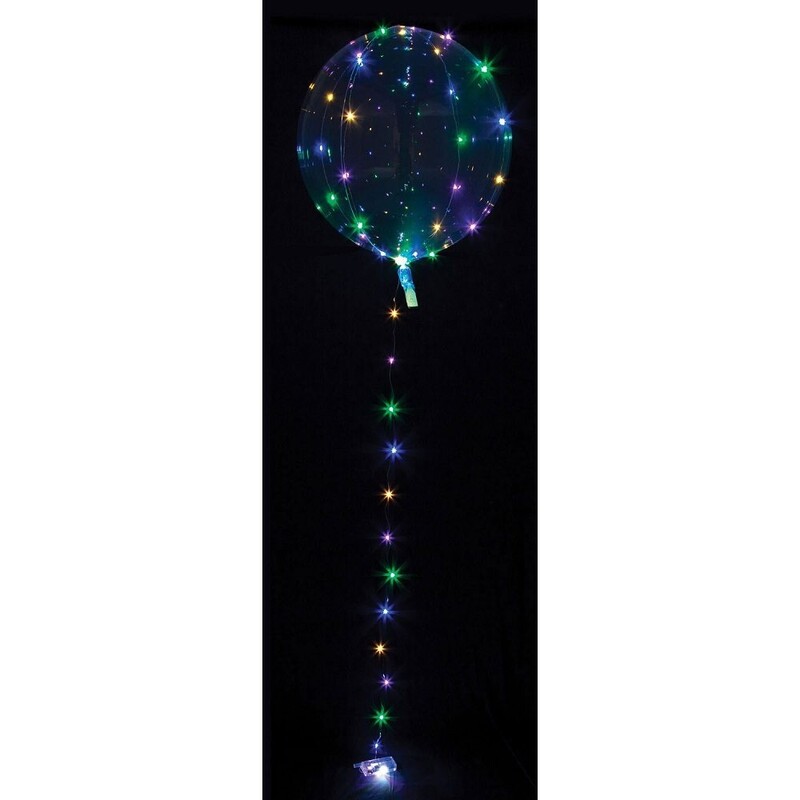Μπαλόνι 18-22 Clearz Crystal Διάφανο με Πολύχρωμα Led / 45-56 εκ