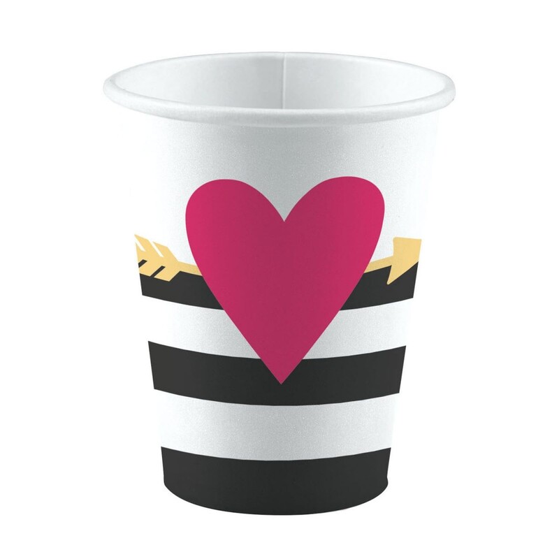 Ποτήρια χάρτ. 250ml Everyday Love /8 τεμ