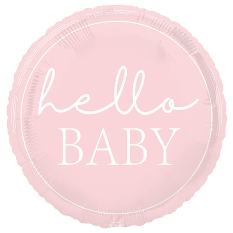 Μπαλονι Φοιλ 18 Hello Baby Pink - Ροζ / 46εκ