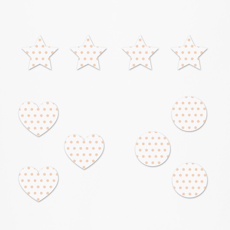 Ξύλινα διακοσμητικά Boho Birthday Pattern mix/ 10τμχ(2cm)