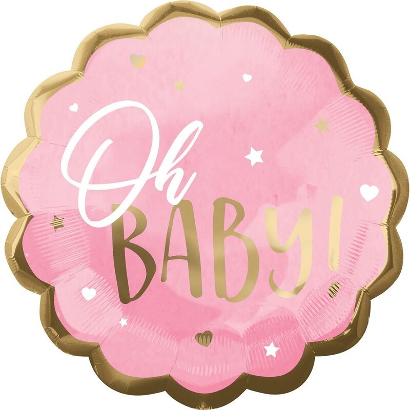 Μπαλόνι Φοιλ Σχήμα 22 Pink Baby Girl / 55εκ x 55εκ