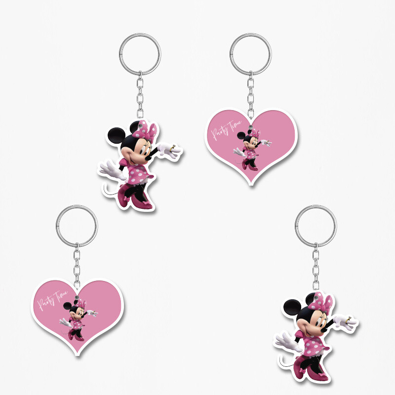 Ξύλινα Μπρελόκ Minnie 5cm/ 4τμχ