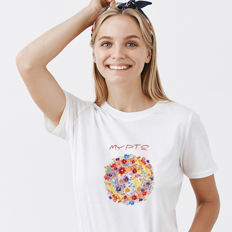 Γυναικείο T-shirt Floral για την Μαμά με όνομα