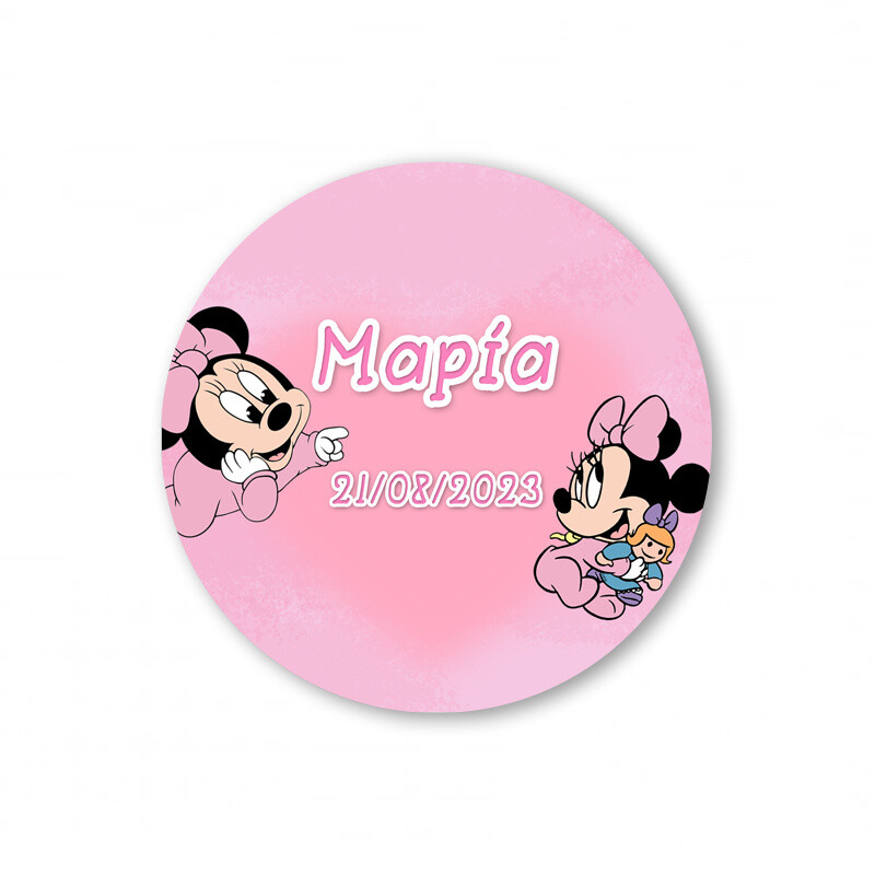 Αυτοκόλλητα με όνομα Baby Minnie / 2τμχ