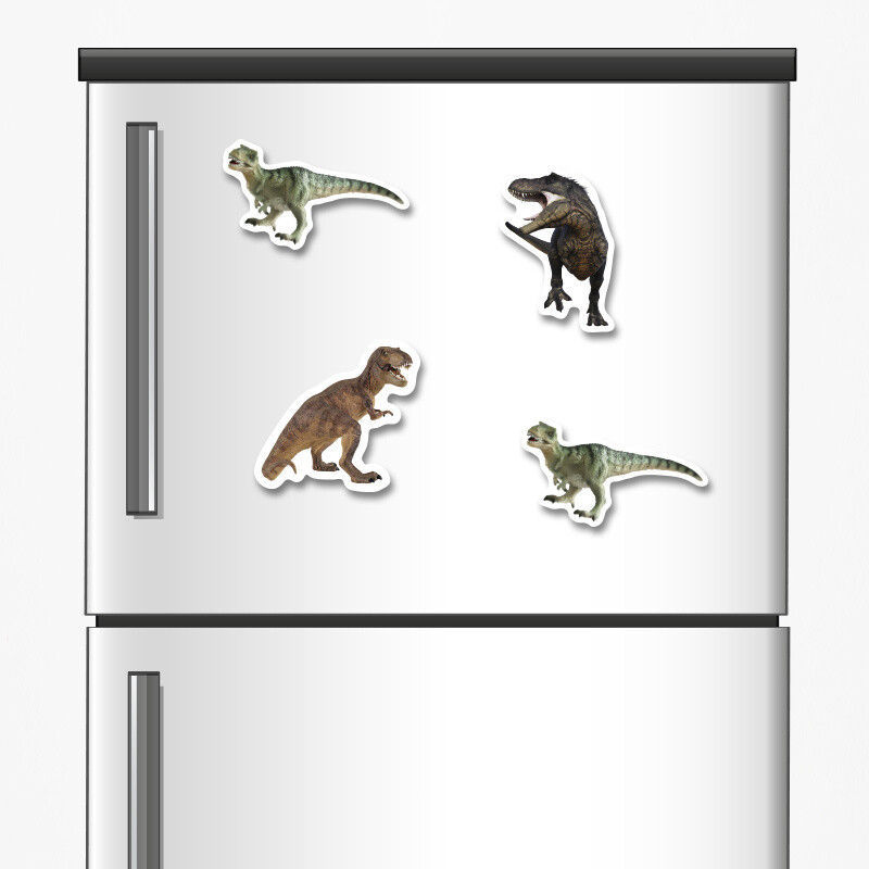 Ξύλινα μαγνητάκια T-Rex 5cm/ 4τμχ