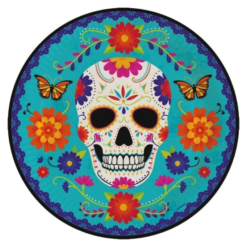 Πιάτα χαρτ. φαγητού 23εκ Day of the Dead  /10 τεμ