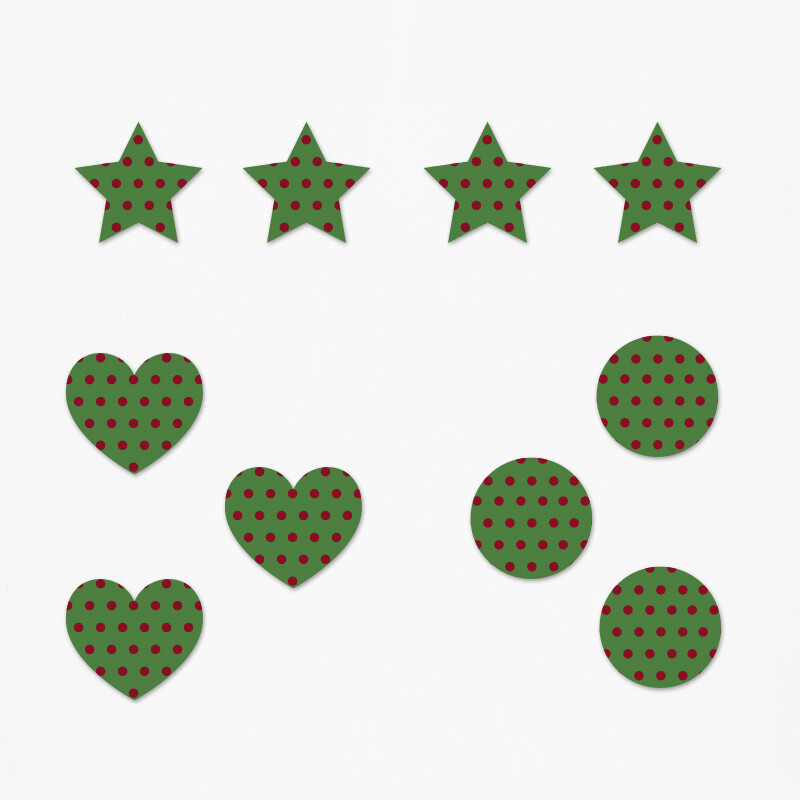 Ξύλινα διακοσμητικά Τρακτέρ Pattern mix/ 10τμχ(2cm)