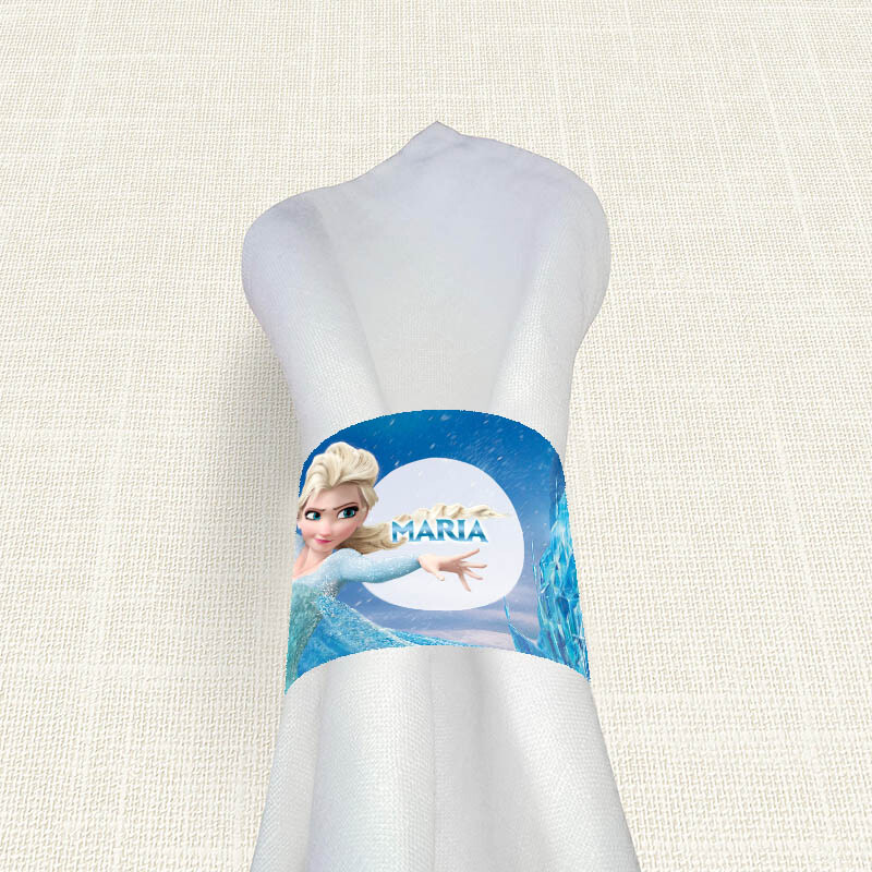Δαχτυλίδι πετσέτας χάρτινο με όνομα Frozen