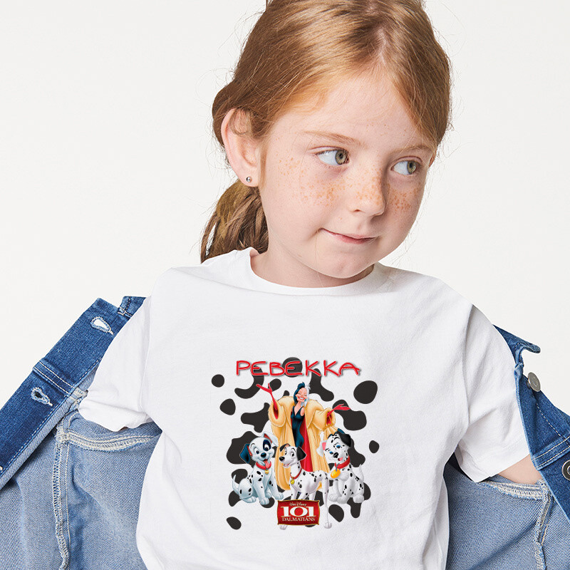 Παιδικό T-shirt 101 Σκυλάκια Δαλματίας για κορίτσι με όνομα