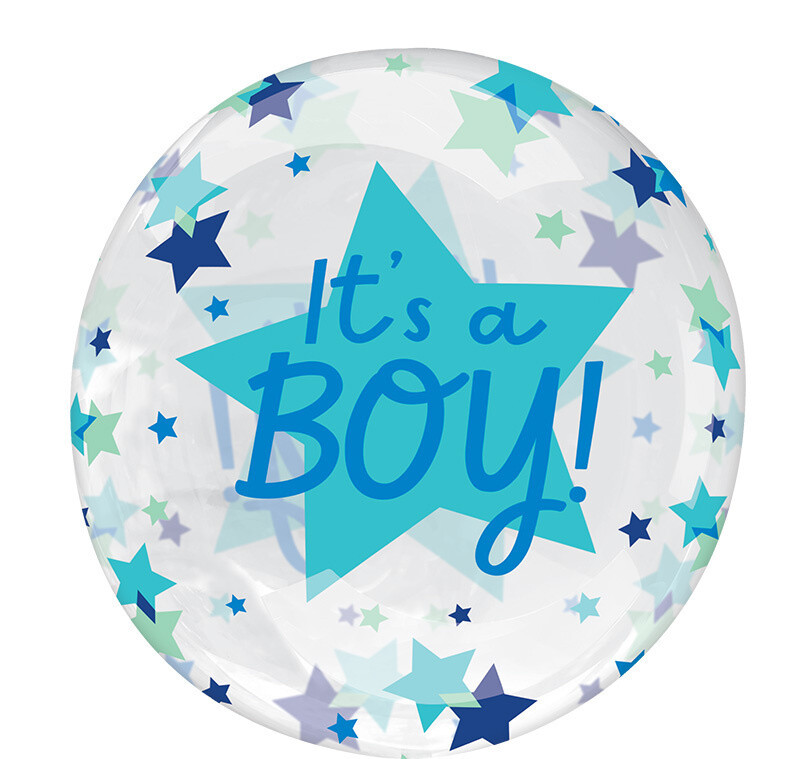 Μπαλόνι Clearz 18-22 It's a Boy με Αστέρια