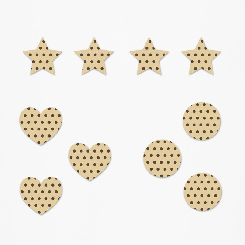 Ξύλινα διακοσμητικά Ταξίδια Pattern mix/ 10τμχ(2cm)