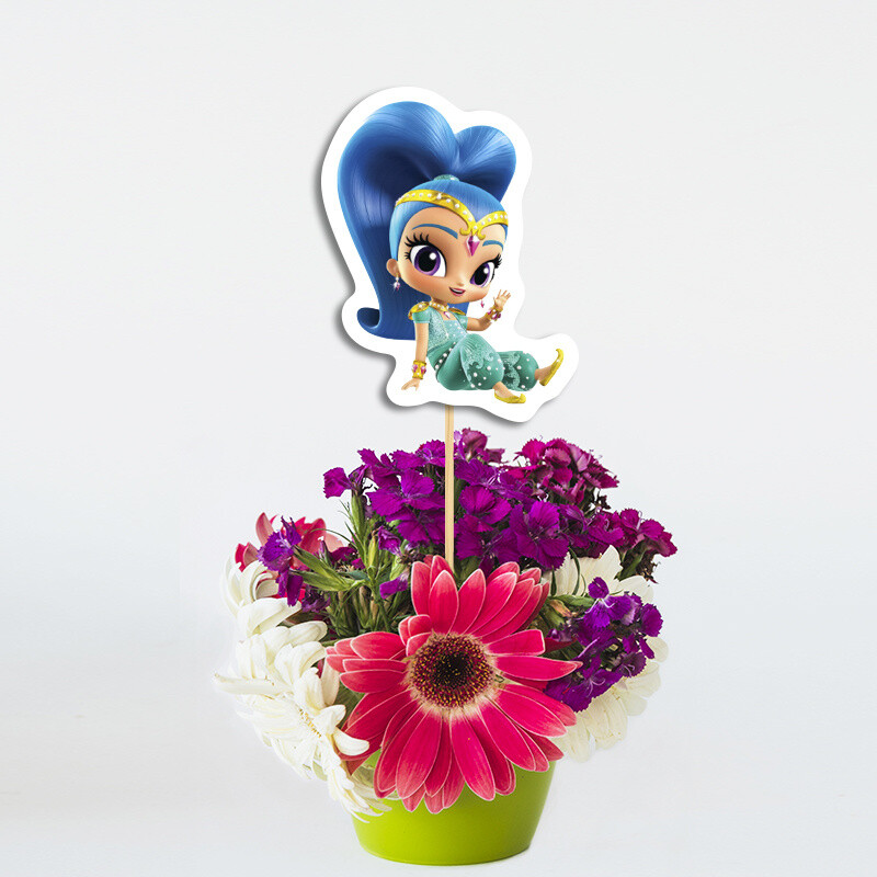 Διακοσμητικό Topper Shimmer & Shine χάρτινο 20cm