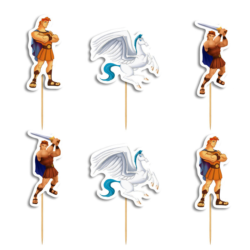 Cupcake toppers Ηρακλής 10cm / 8τμχ
