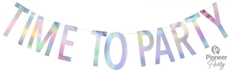 Γιρλάντα Γράμματα Time to Party Iridescent / 200 εκ