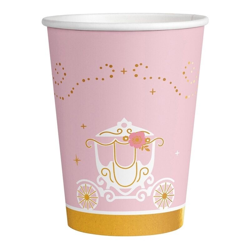 Ποτήρια χαρτ. 250ml Princess for a Day / 8 τεμ