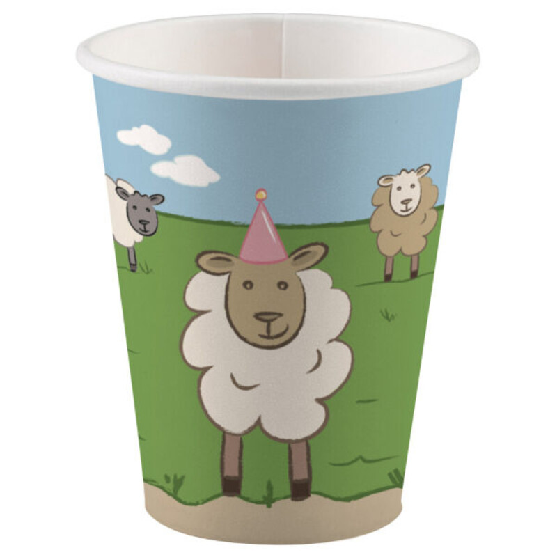 Ποτήρια Χάρτινα Ζωάκια Φάρμας /Farm Party/Barnyard 250 ml / 8 τμχ
