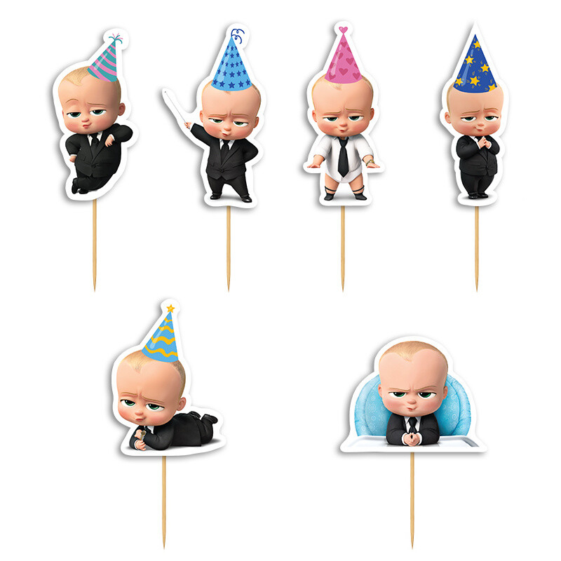 Cupcake toppers Baby Boss 10cm / 8τμχ